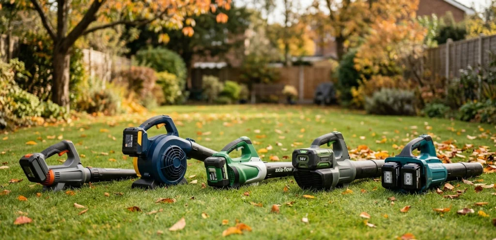 de bladblazers op een rij