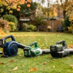 de bladblazers op een rij